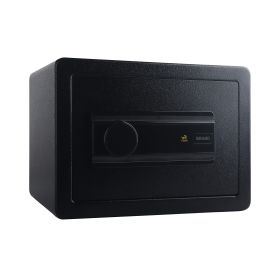 0.77 Cub Safe Box with Dual Warning Alarm and LED Light (Color: Black)