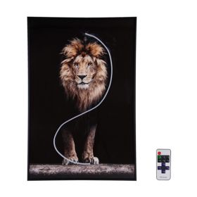 Lion Art Print,wall lamp,holiday gifts (Color: as picture)