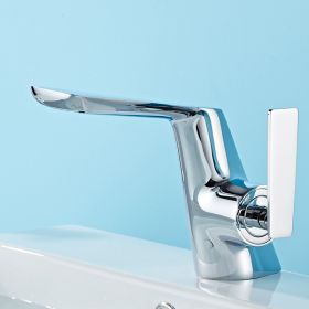Copper Bathroom Cabinet Basin Hot And Cold Faucet (Color: silver)
