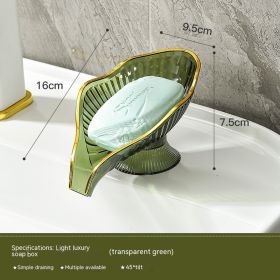 Soap Dish Household Standing Bathroom Table (Option: Transparent Green)
