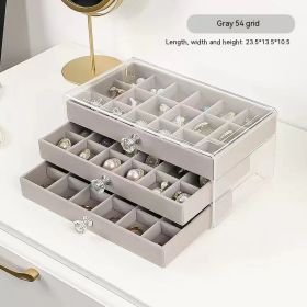Jewelry Box Anti-oxidation Large Capacity (Option: Gray 18 To18to18)