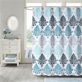 High-end Thickened Waterproof Bathroom Polyester Shower Curtain (Option: Noble Blue-120x200cm)