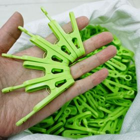 Multifunctional Drying Rack Non-slip Outdoor Travel Portable Business Trip Household Clips (Option: Green Clip 1-6PC)