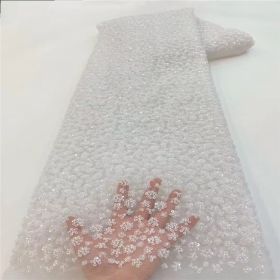 Bubble Beads Tube Embroidery Gown Beads Sequin Sequined Fabric (Option: 7Style-Color-4 Yards)