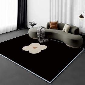 Living Room Carpet Fully Covered Bedroom And Household Sofa Table Carpet Bedside Stain-resistant Non-slip Foot Mat (Option: Lining2M-100120cm Crystal Velvet)