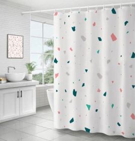 Bathroom Ins Morandi Terrazzo Shower Curtain (Option: Terrazzo Type C-150x180cm)