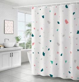 Bathroom Ins Morandi Terrazzo Shower Curtain (Option: Terrazzo Type C-180X180cm)