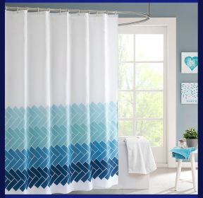 High-end Thickened Waterproof Bathroom Polyester Shower Curtain (Option: Gradient Twill-150x180cm)