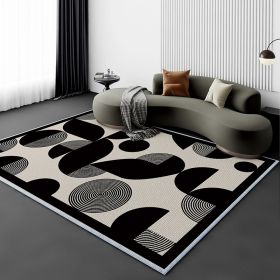 Living Room Carpet Fully Covered Bedroom And Household Sofa Table Carpet Bedside Stain-resistant Non-slip Foot Mat (Option: Total Wheel-100120cm Crystal Velvet)